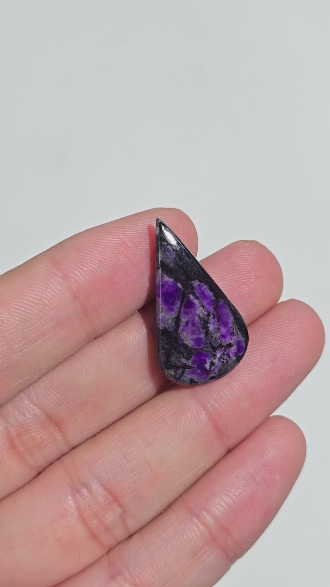 Sugilite Pear Shape Cabochon Loose Gemstone For Making Jewelry 16 Ct. 27X15X5 mm Y-9302