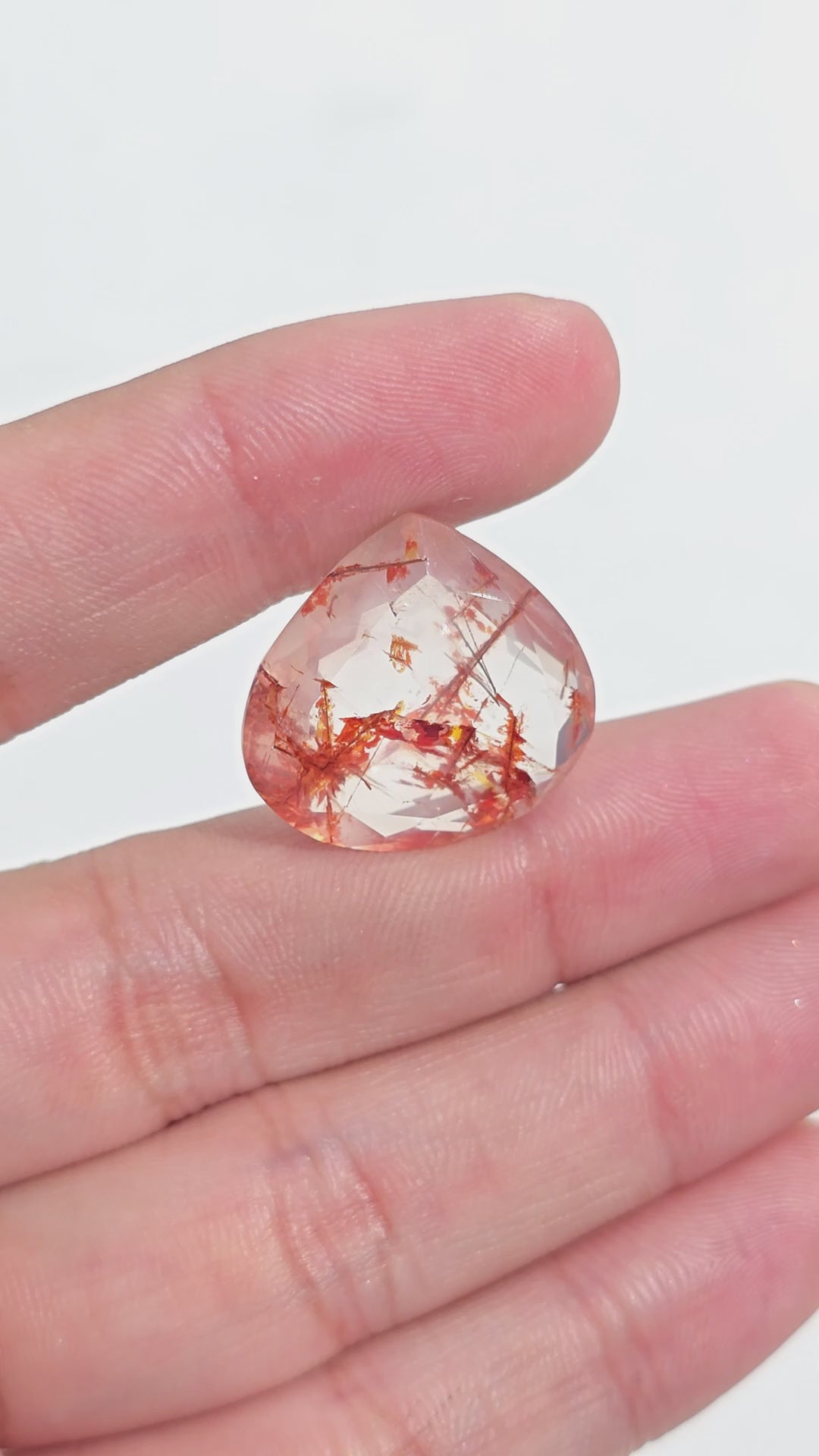 Quartz With Iron Inclusion Heart Shape Cut Stone Loose Gemstone For Making Jewelry 22 Ct. 21X21X7 mm Y-9406