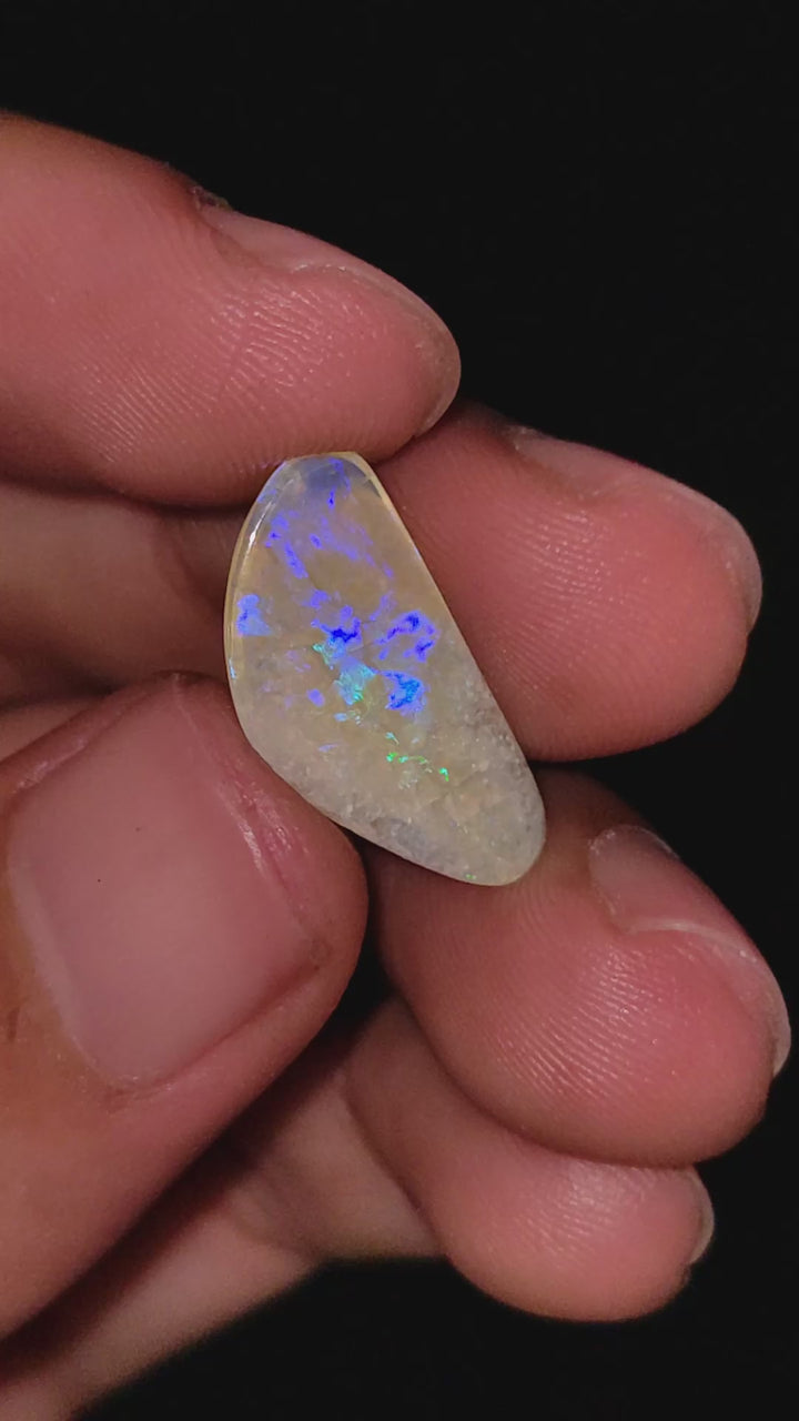 Natural Australian Opal Fancy Shape Cabochon Loose Gemstone For Making Jewelry 19X9X2 mm 2.5 Ct. OP-702
