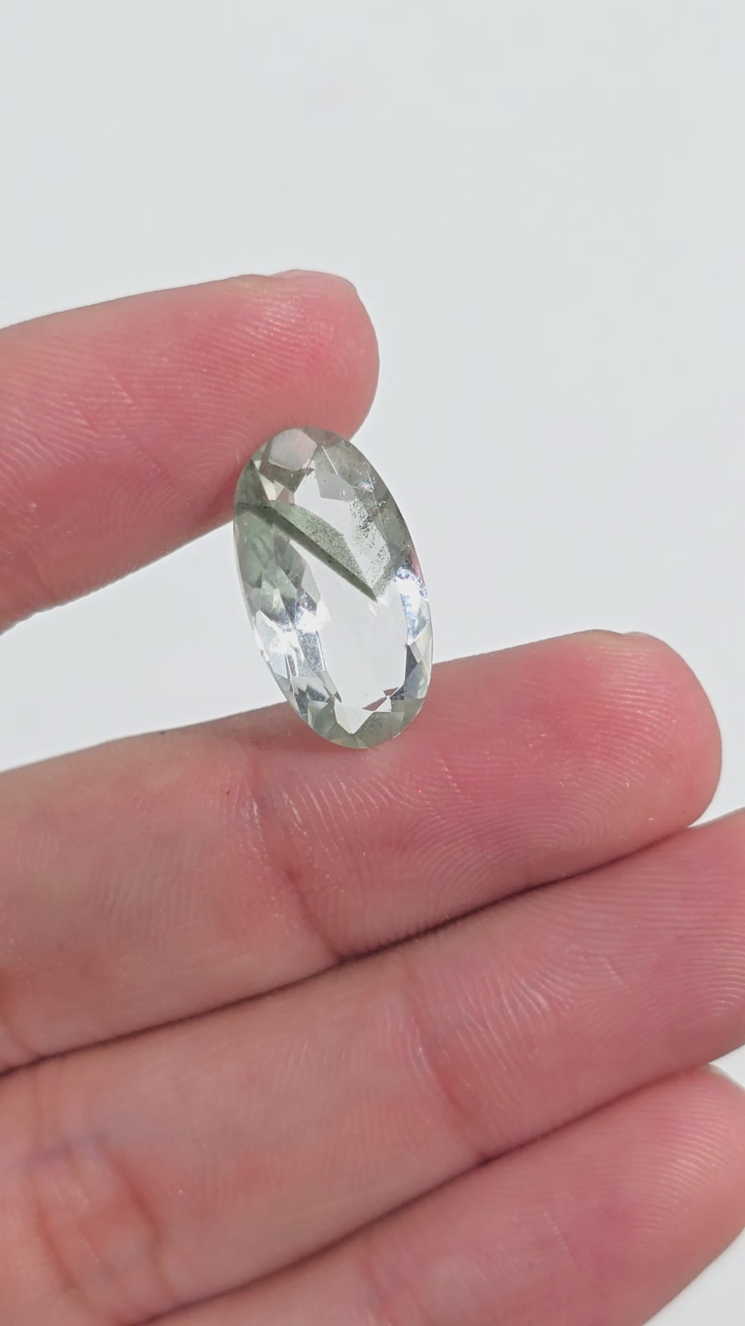 Green Phantom Quartz Oval Shape Cut Stone Loose Gemstone For Making Jewelry 6.5 Ct. 18X10X6 mm Y-9399