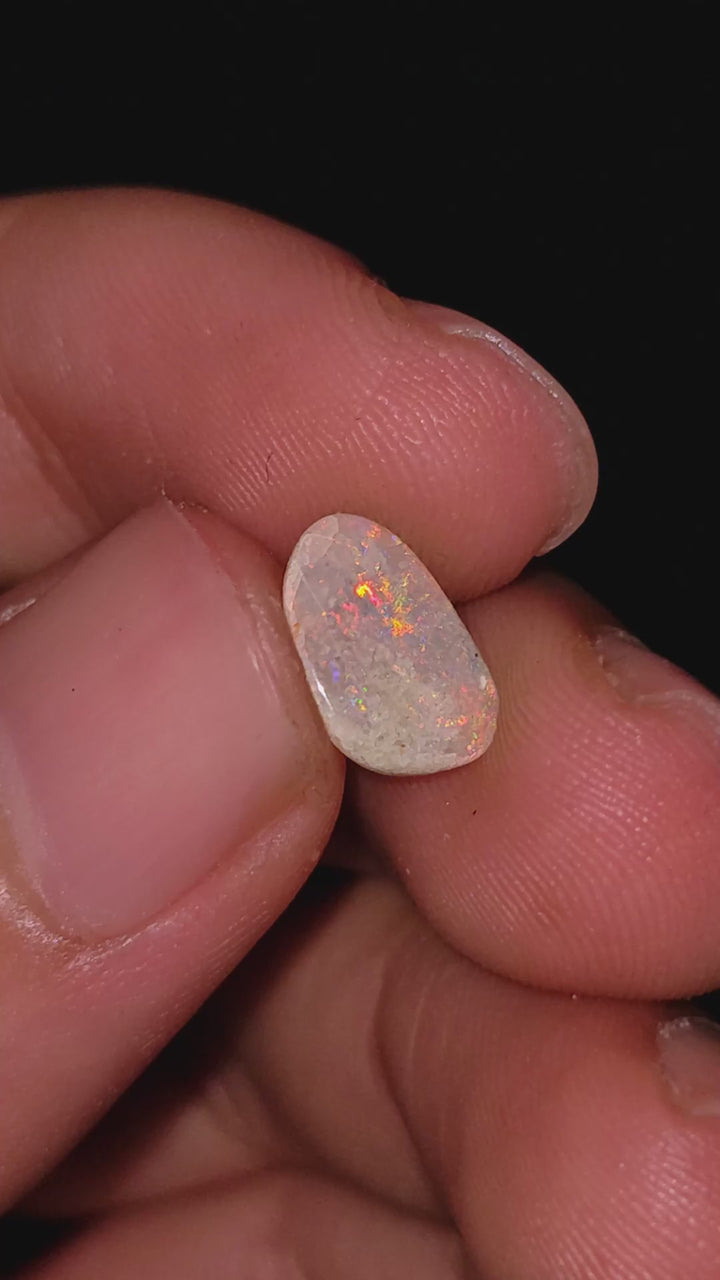 Natural Australian Opal Fancy Shape Cabochon Loose Gemstone For Making Jewelry 10X7X1 mm 1 Ct. OP-720