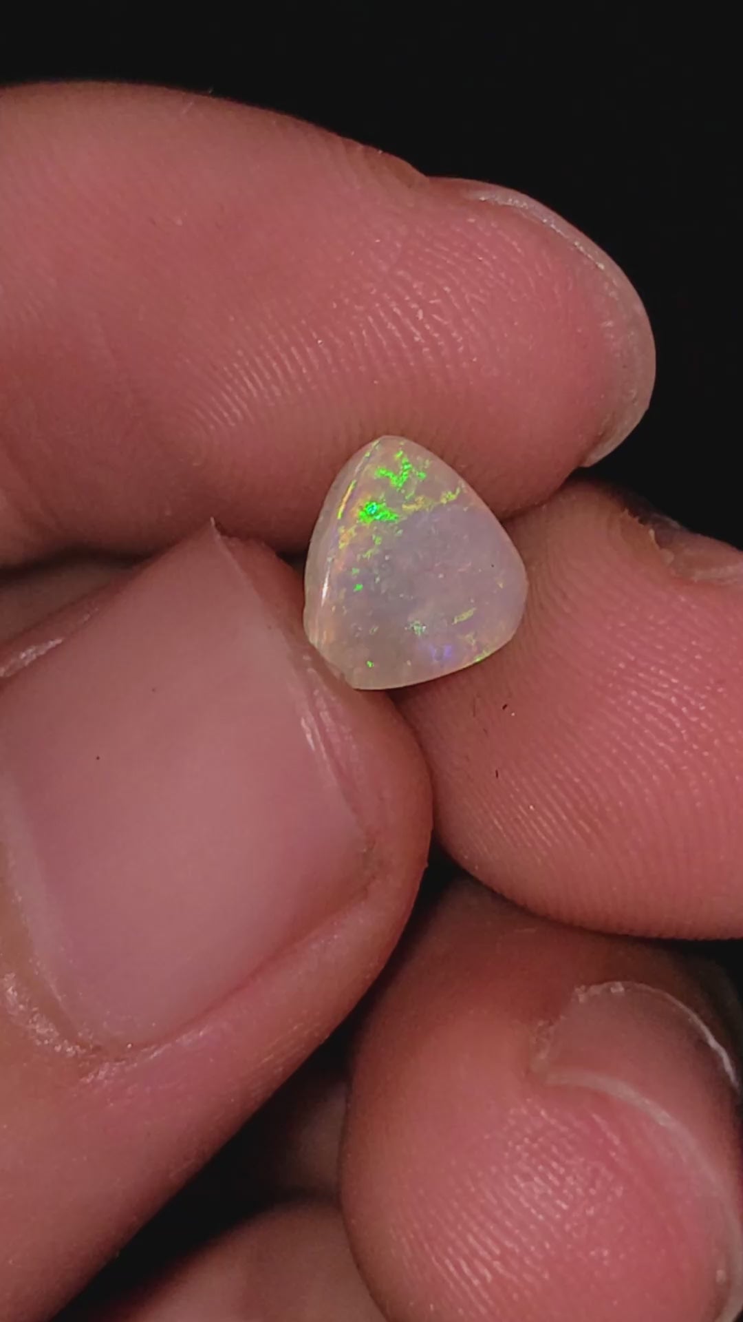 Natural Australian Opal Triangle Shape Cabochon Loose Gemstone For Making Jewelry 7X7X2 mm 1 Ct. OP-725