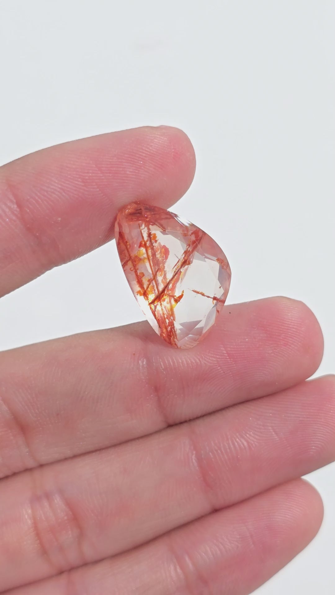 Quartz With Iron Inclusion Fancy Shape Cut Stone Loose Gemstone For Making Jewelry 13 Ct. 22X14X7 mm Y-9407