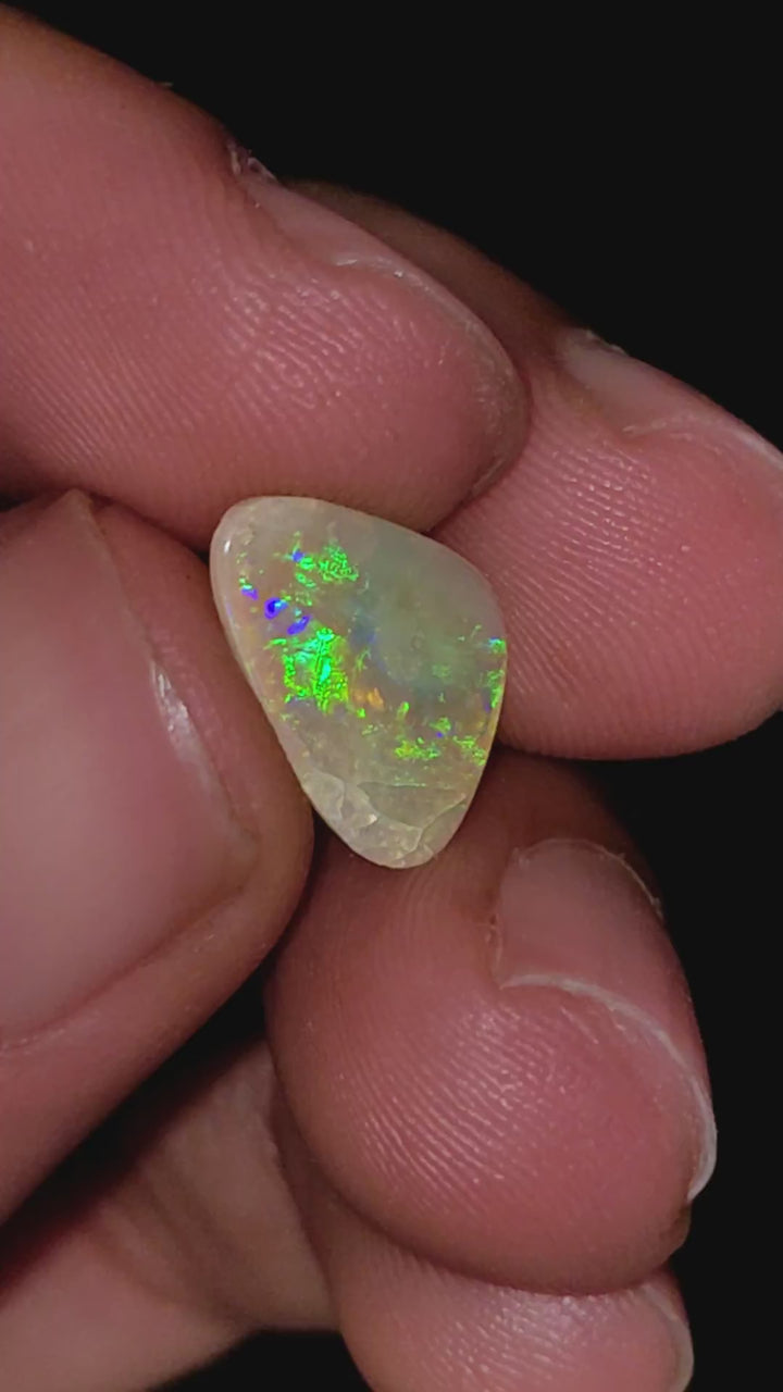 Natural Australian Opal Fancy Shape Cabochon Loose Gemstone For Making Jewelry 12X9X1 mm 1 Ct. OP-636