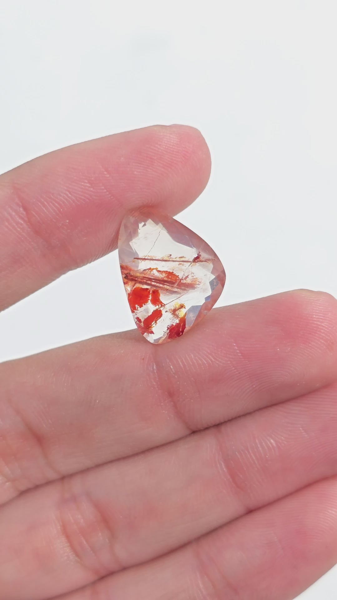 Quartz With Iron Inclusion Fancy Shape Cut Stone Loose Gemstone For Making Jewelry 7.5 Ct. 17X13X5 mm Y-9404