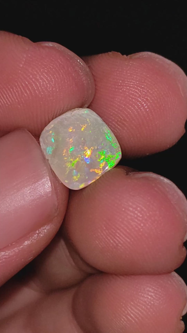 Natural Australian Opal Radiant Shape Cabochon Loose Gemstone For Making Jewelry 9X8X4 mm 2 Ct. OP-686