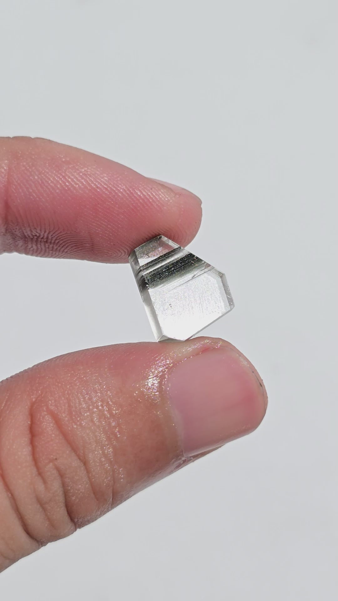 Green Phantom Quartz Fancy Shape Slice Loose Gemstone For Making Jewelry 4.5 Ct. 12X10X3 mm Y-9367