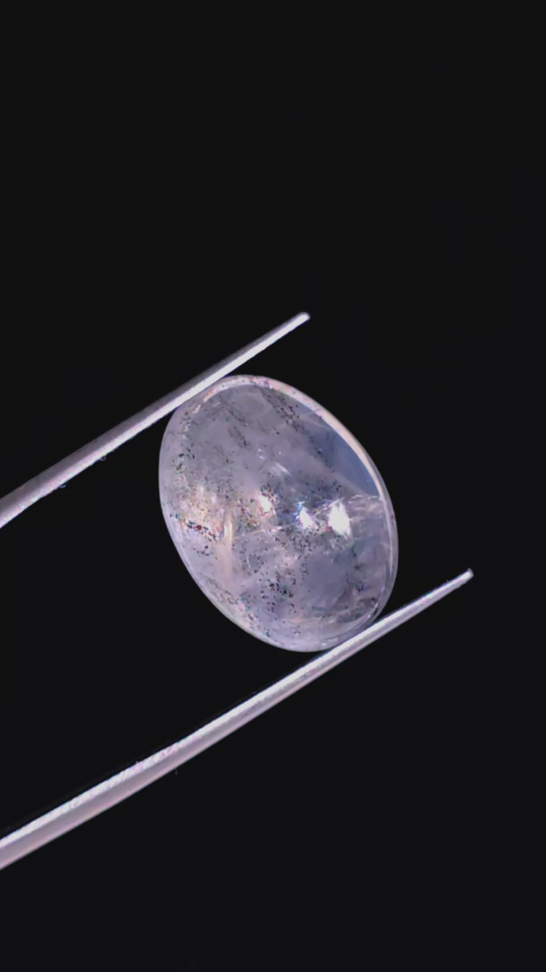 Rose Quartz With Hematite Oval Shape Cabochon For Making Jewelry 16.5 Ct. 20X14X8 mm Y-9856