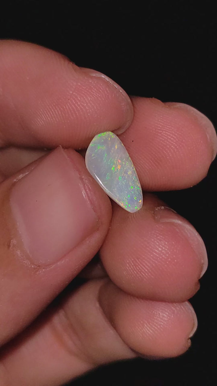 Natural Australian Opal Fancy Shape Cabochon Loose Gemstone For Making Jewelry 12X6X1 mm 1 Ct. OP-724