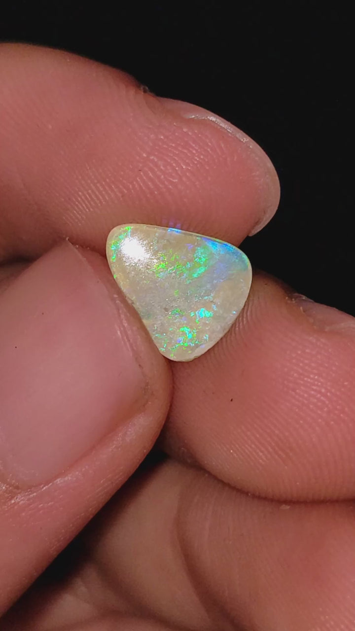 Natural Australian Opal Pear Shape Cabochon Loose Gemstone For Making Jewelry 9X8X1 mm 1 Ct. OP-722