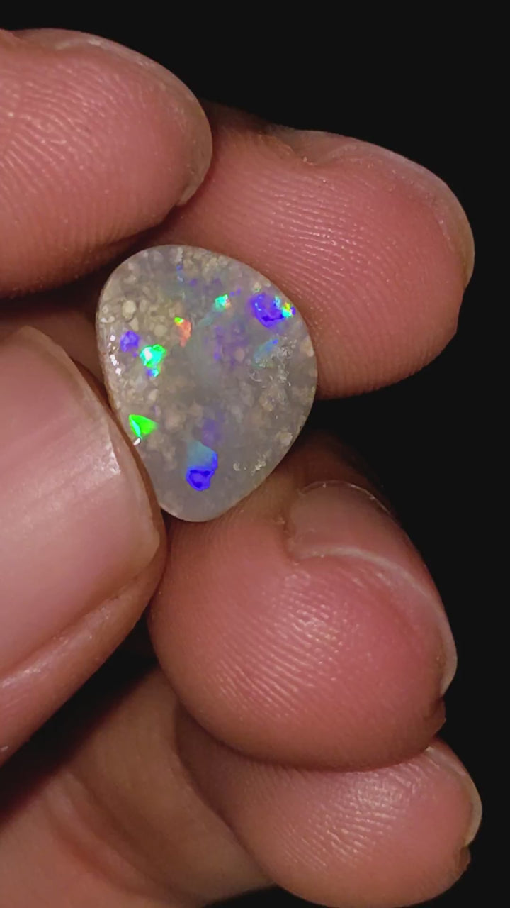 Natural Australian Opal Fancy Shape Cabochon Loose Gemstone For Making Jewelry 15X6X2 mm 1.5 Ct. OP-664