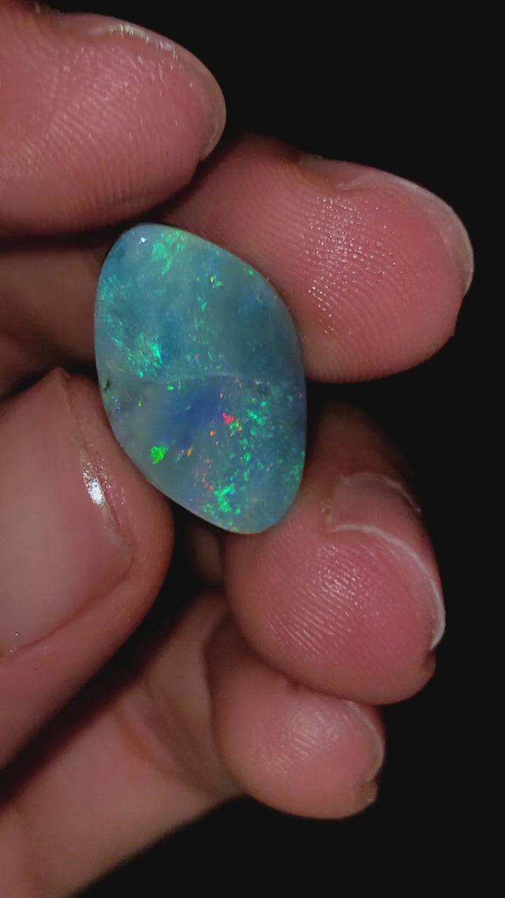 Natural Australian Opal Fancy Shape Cabochon Loose Gemstone For Making Jewelry 19X11X3 mm 4 Ct. OP-608