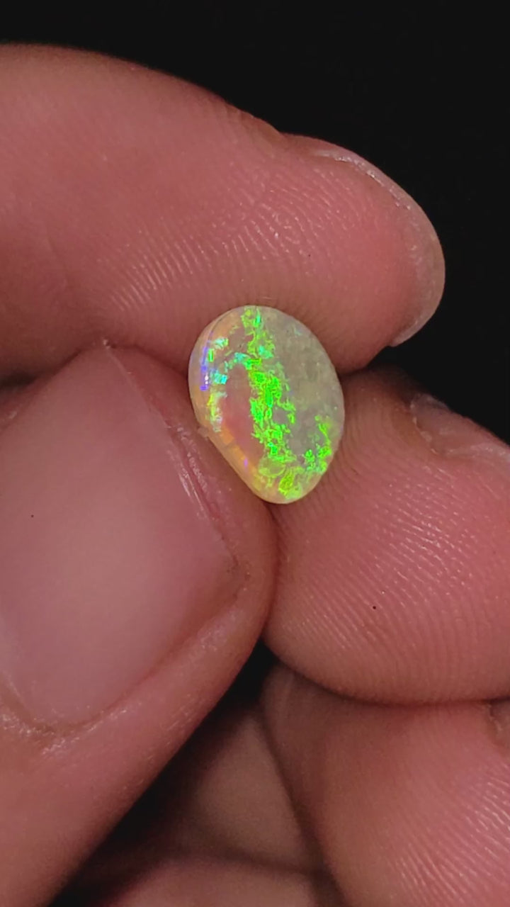 Natural Australian Opal Fancy Shape Cabochon Loose Gemstone For Making Jewelry 8X6X2 mm 0.5 Ct. OP-696