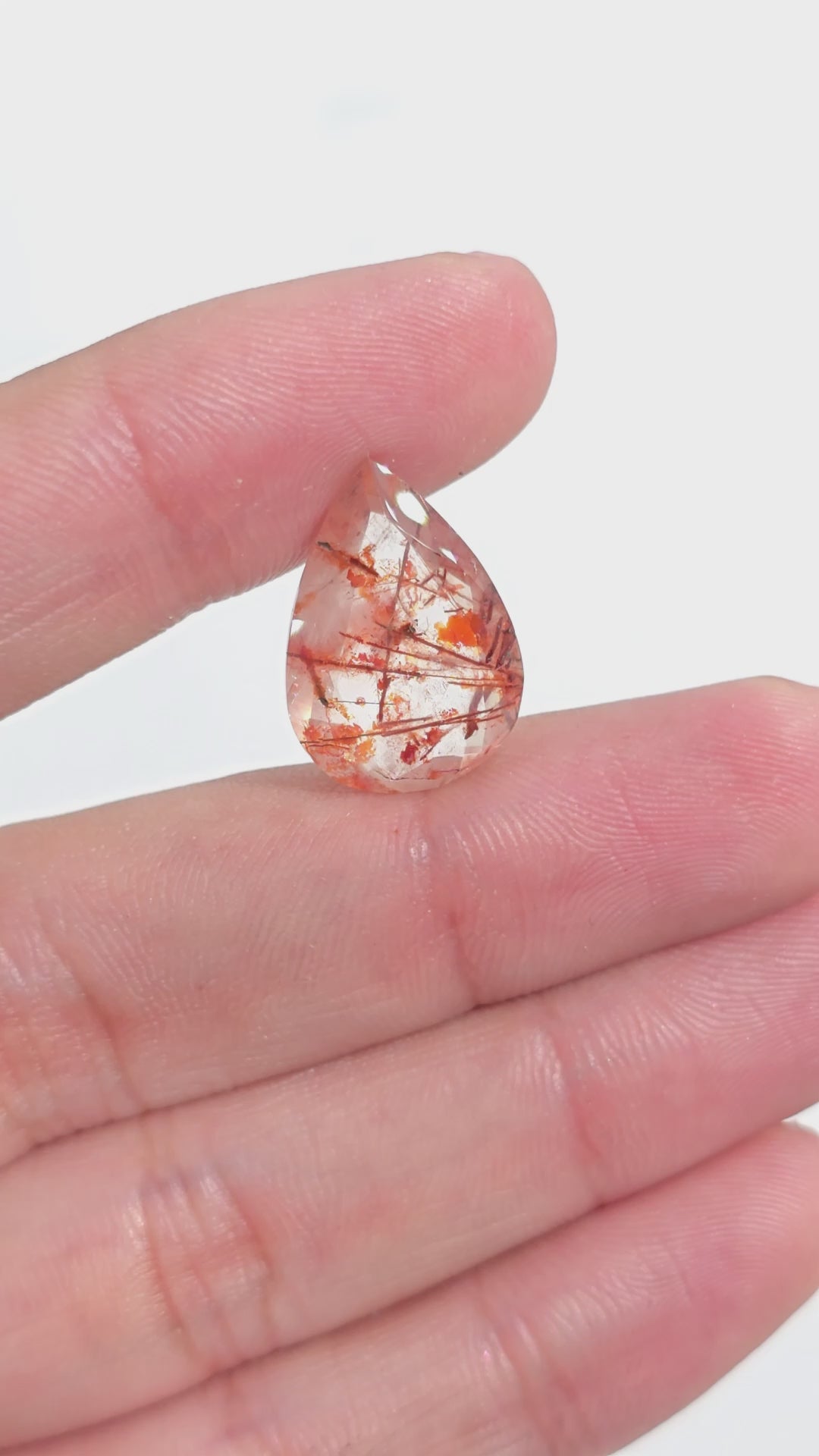 Quartz With Iron Inclusion Pear Shape Cut Stone Loose Gemstone For Making Jewelry 8.5 Ct. 18X13X6 mm Y-9402