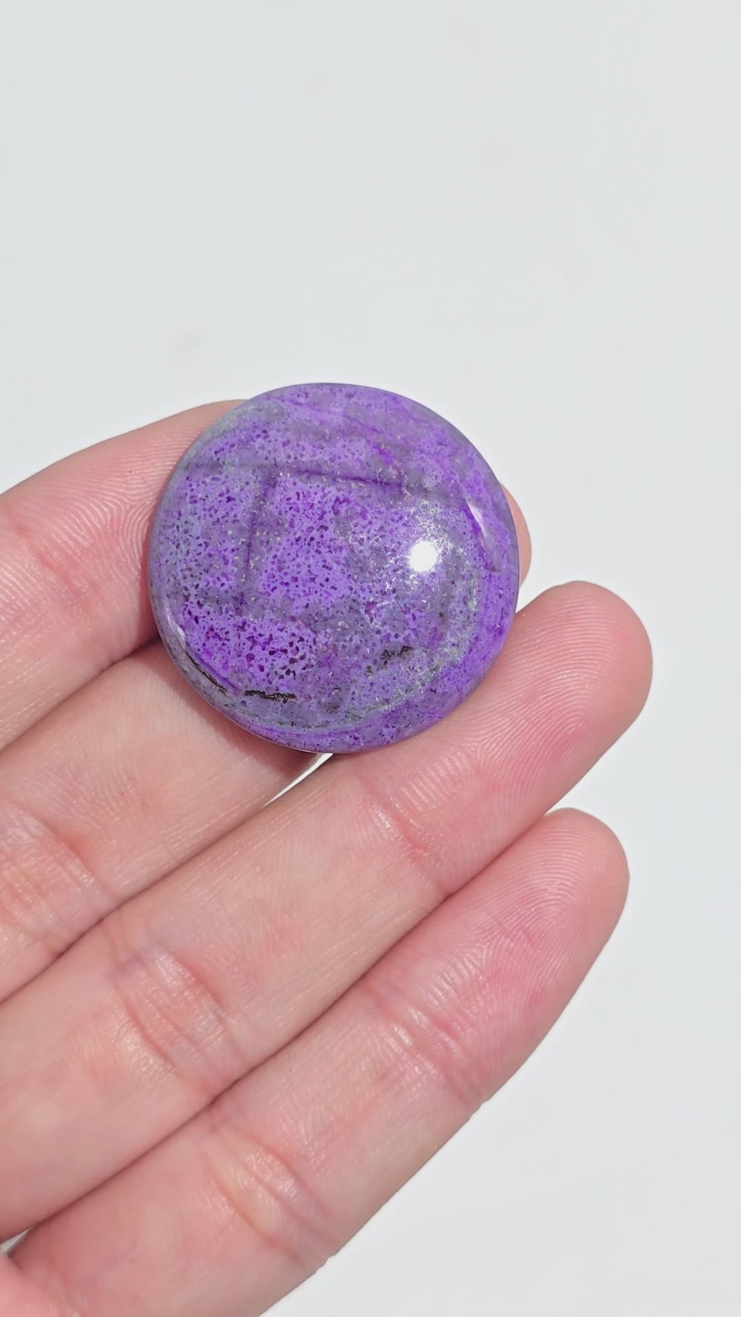 Sugilite Round Shape Cabochon Loose Gemstone For Making Jewelry 34.5 Ct. 28X28X5 mm Y-9320