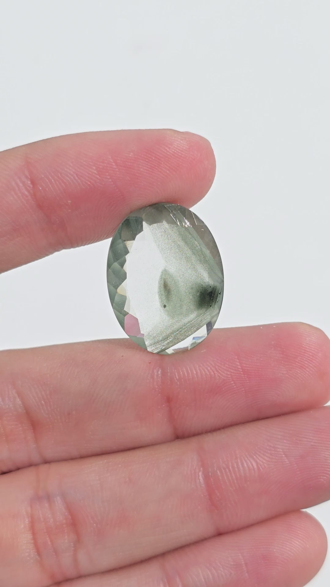 Green Phantom Quartz Oval Shape Cut Stone Loose Gemstone For Making Jewelry 13 Ct. 21X16X6 mm Y-9384