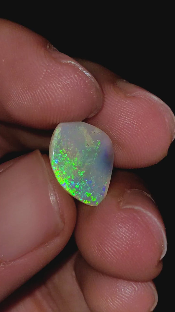 Natural Australian Opal Fancy Shape Cabochon Loose Gemstone For Making Jewelry 10X9X2 mm 2 Ct. OP-617