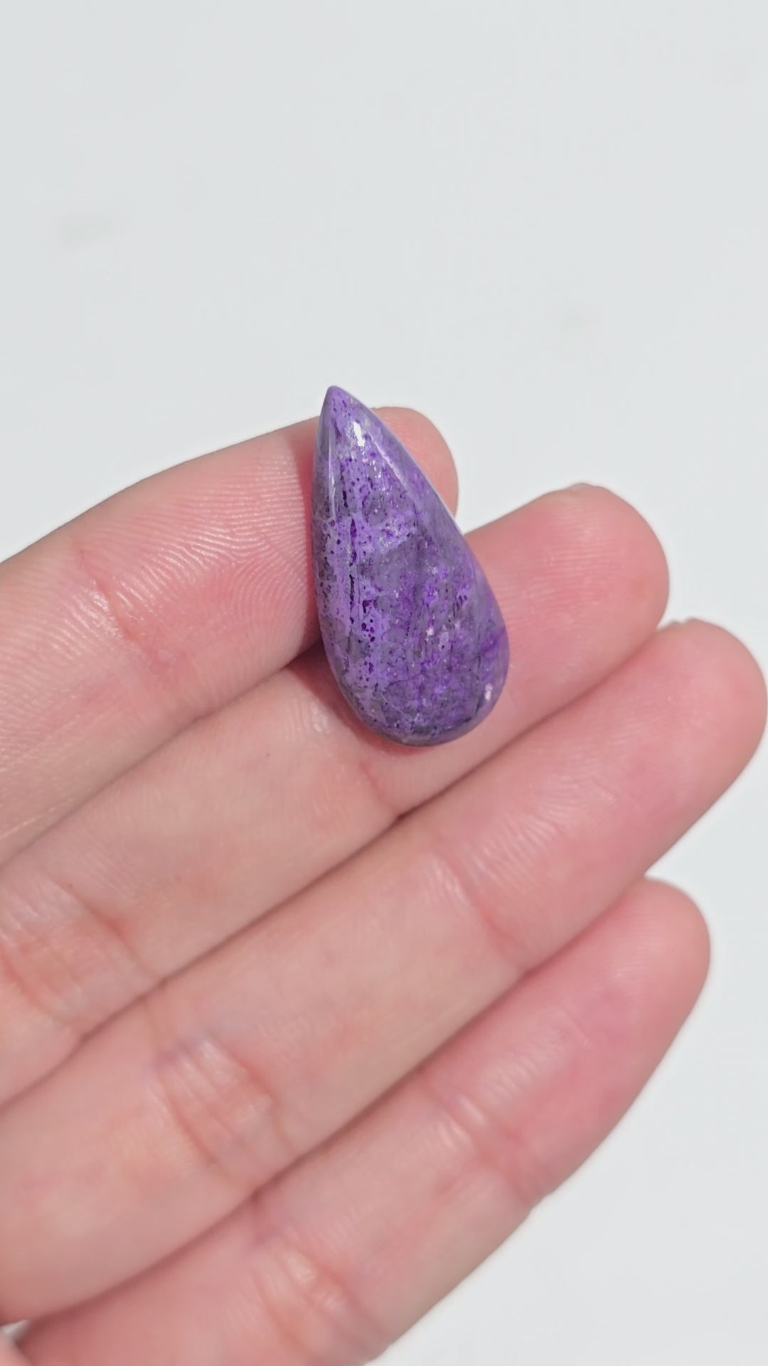 Sugilite Pear Shape Cabochon Loose Gemstone For Making Jewelry 9 Ct. 24X11X4 mm Y-9343