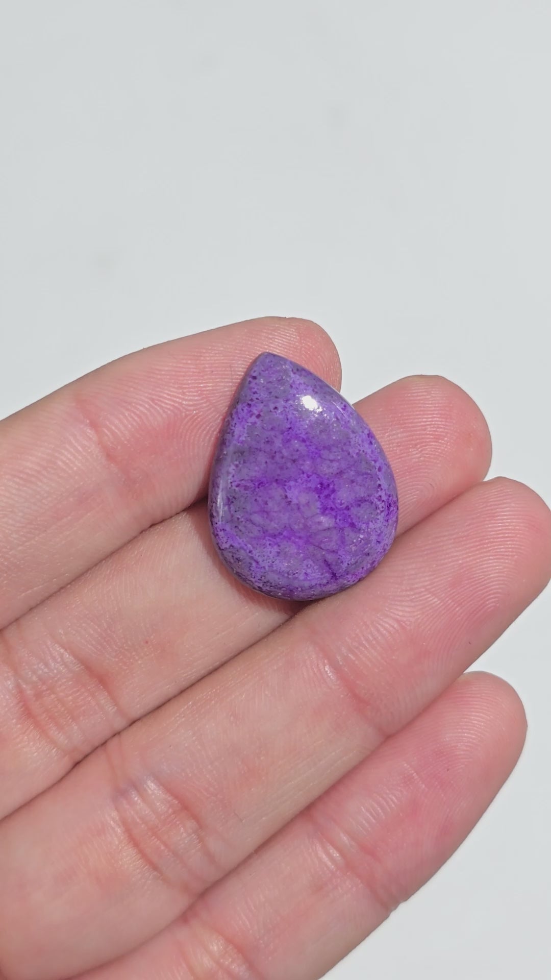 Sugilite Pear Shape Cabochon Loose Gemstone For Making Jewelry 15 Ct. 23X18X4 mm Y-9300