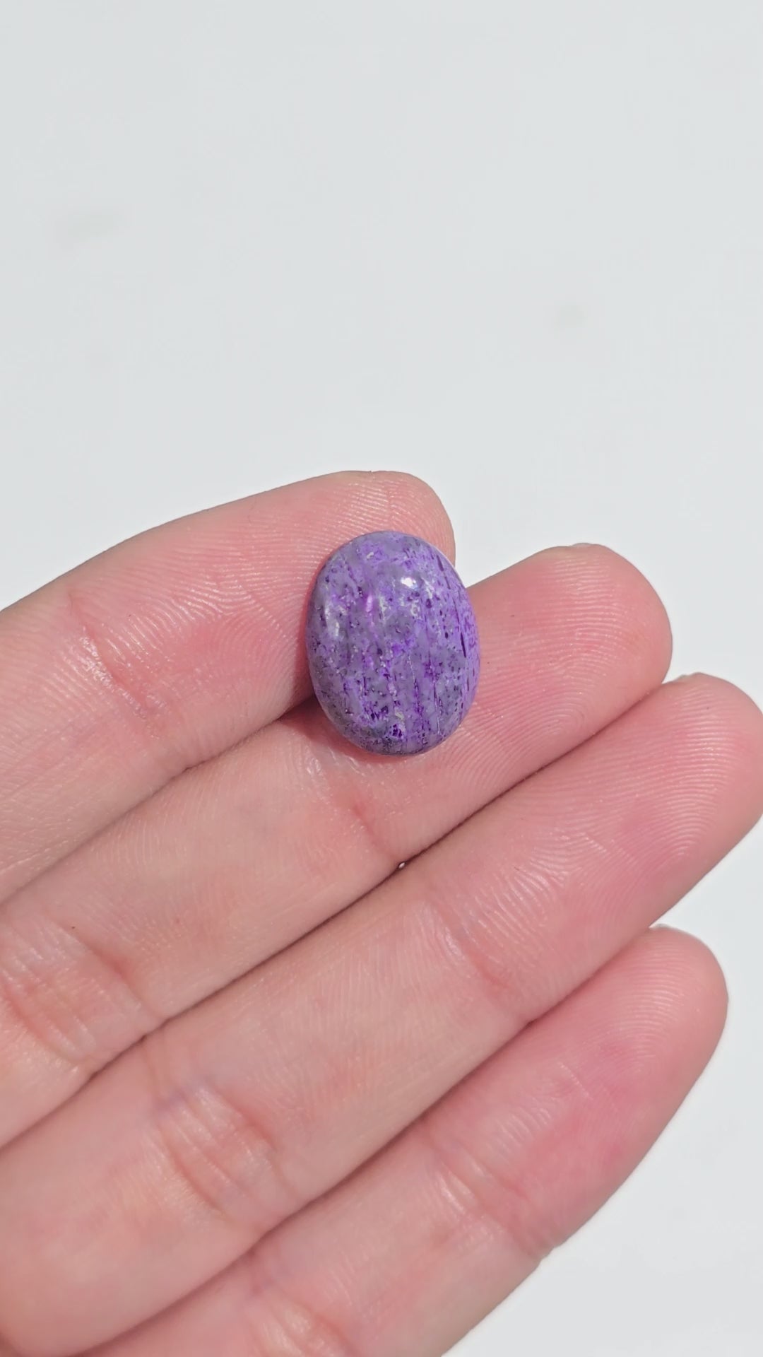 Sugilite Oval Shape Cabochon Loose Gemstone For Making Jewelry 6.5 Ct. 15X11X4 mm Y-9342
