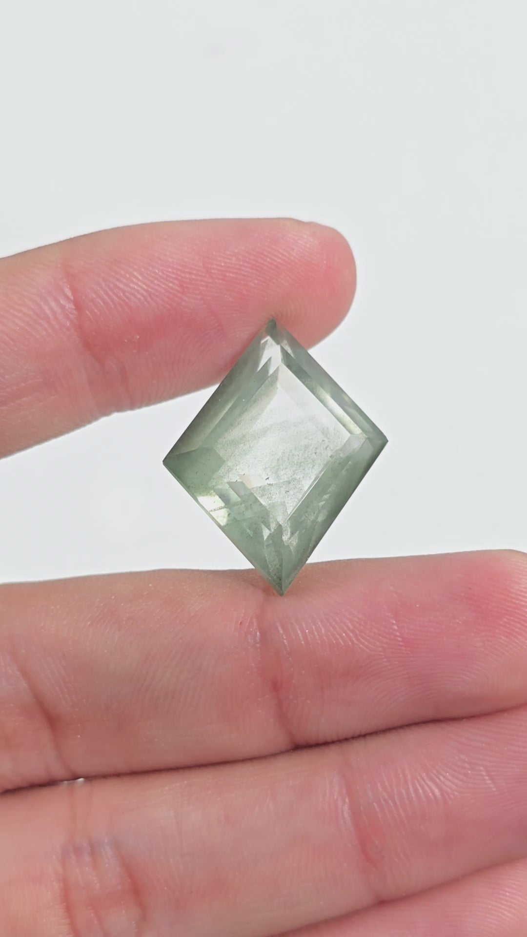 Green Phantom Quartz Fancy Shape Cut Stone Loose Gemstone For Making Jewelry 16 Ct. 23X14X9 mm Y-9379