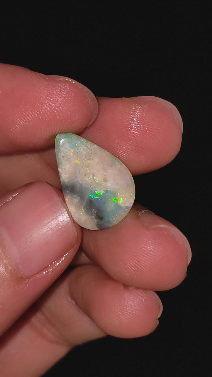 Natural Australian Opal Fancy Shape Cabochon Loose Gemstone For Making Jewelry 17X11X3 mm 3.5 Ct. OP-684