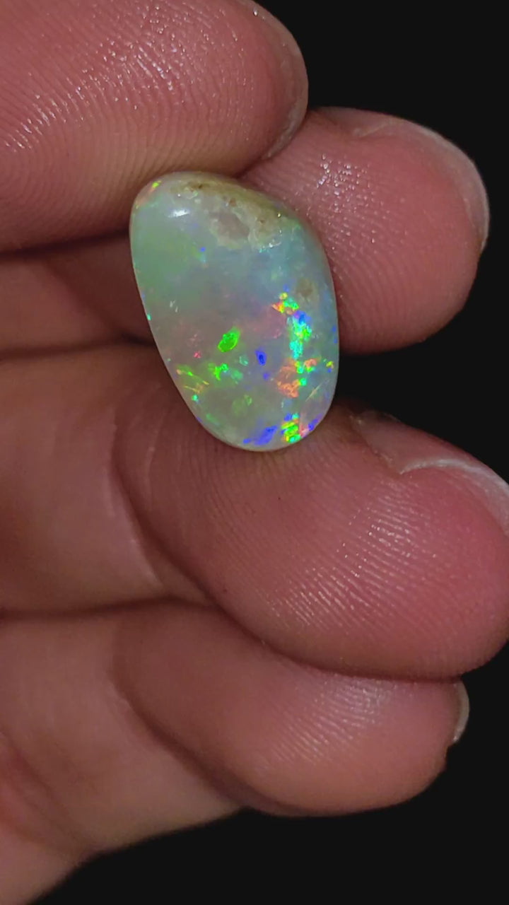 Natural Australian Opal Fancy Shape Cabochon Loose Gemstone For Making Jewelry 14X8X4 mm 4 Ct.OP-607