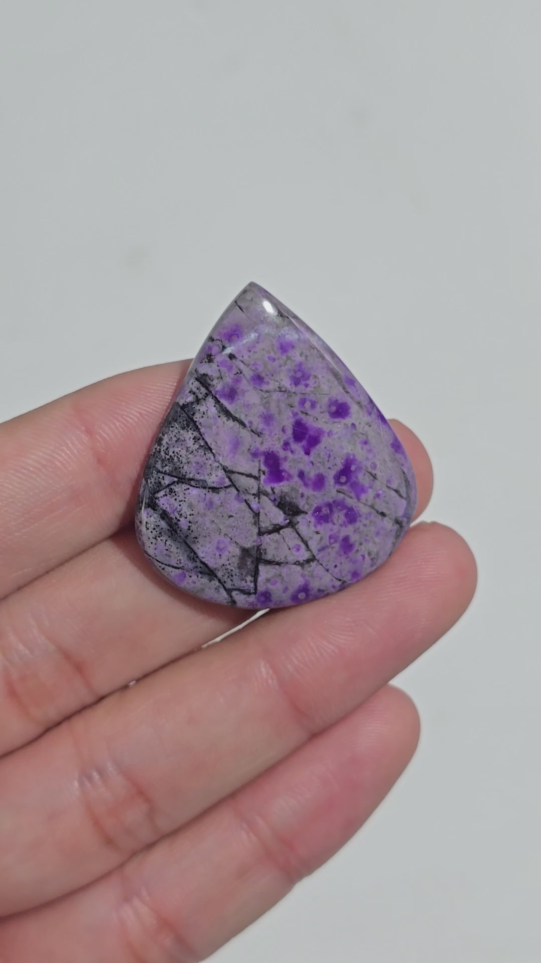 Sugilite Pear Shape Cabochon Loose Gemstone For Making Jewelry 31.5 Ct. 35X30X3 mm Y-9313