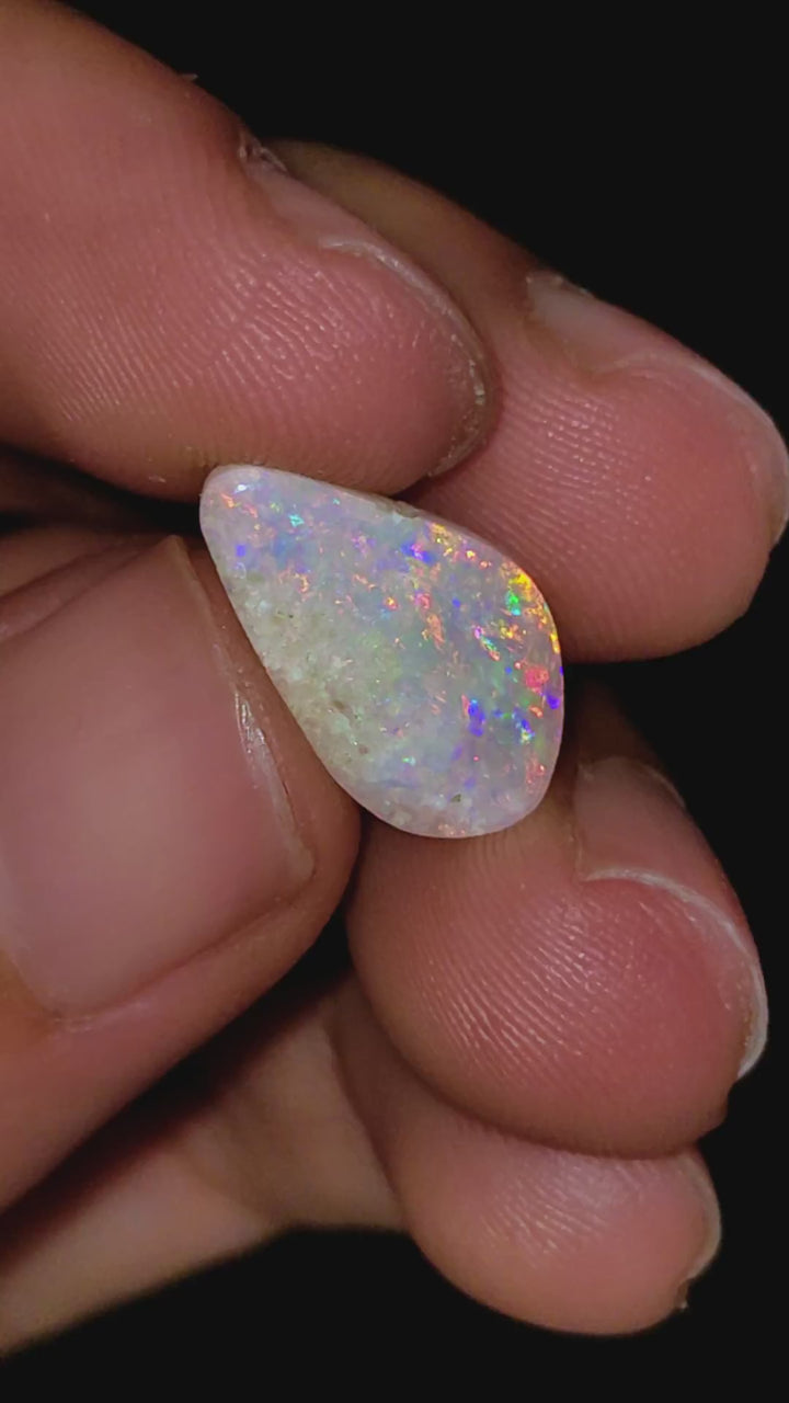 Natural Australian Opal Fancy Shape Cabochon Loose Gemstone For Making Jewelry 15X9X3 mm 3 Ct. OP-655