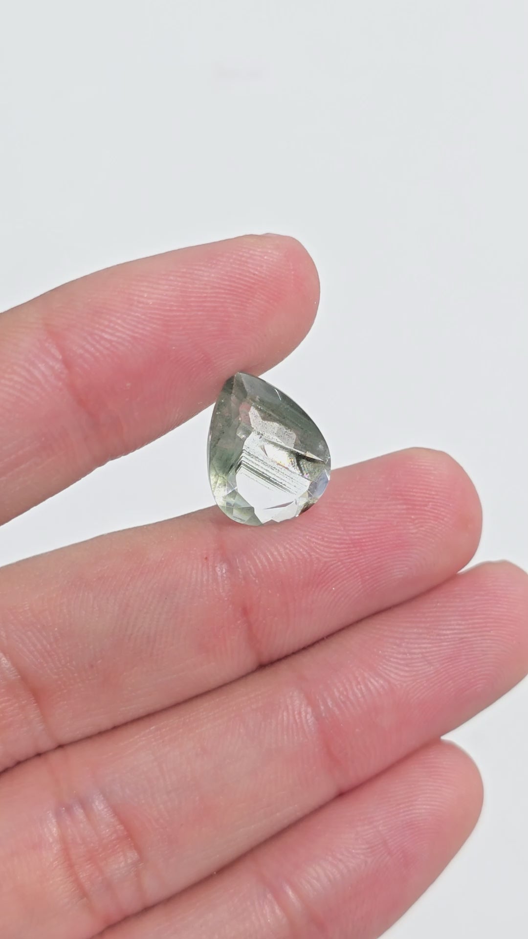 Green Phantom Quartz Pear Shape Cut Stone Loose Gemstone For Making Jewelry 5 Ct. 15X10X5 mm Y-9394