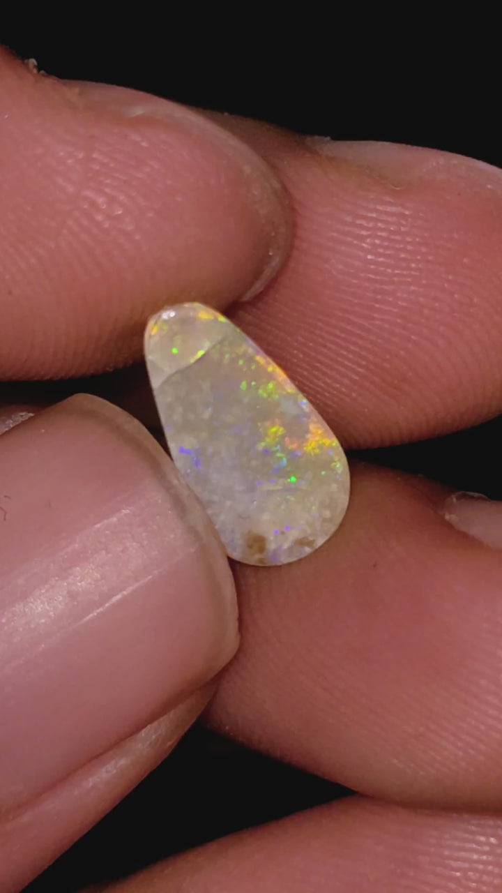 Natural Australian Opal Fancy Shape Cabochon Loose Gemstone For Making Jewelry 16X10X2 mm 4 Ct. OP-681