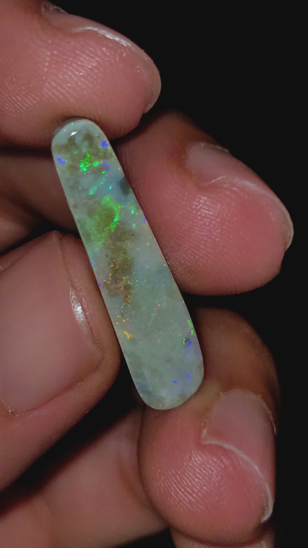 Natural Australian Opal Fancy Shape Cabochon Loose Gemstone For Making Jewelry 28X6X3 mm 5 Ct. OP-613