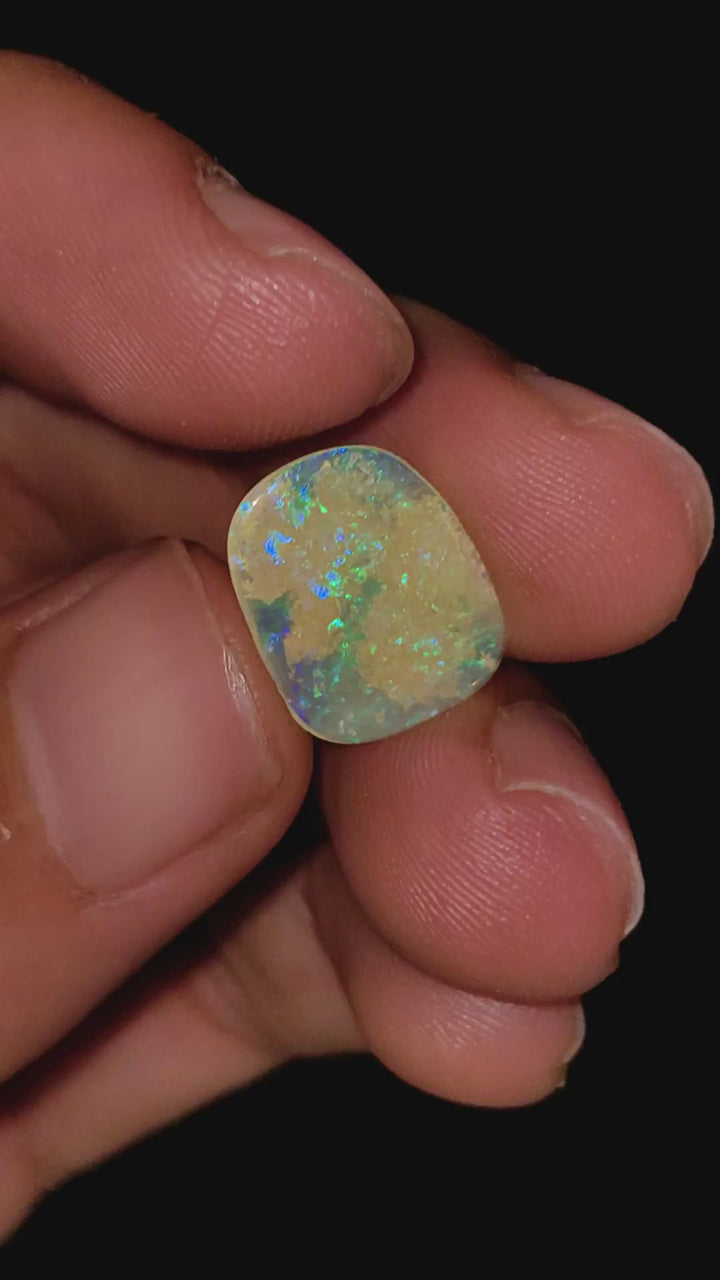 Natural Australian Opal Fancy Shape Cabochon Loose Gemstone For Making Jewelry 14X10X1 mm 1.5 Ct. OP-640