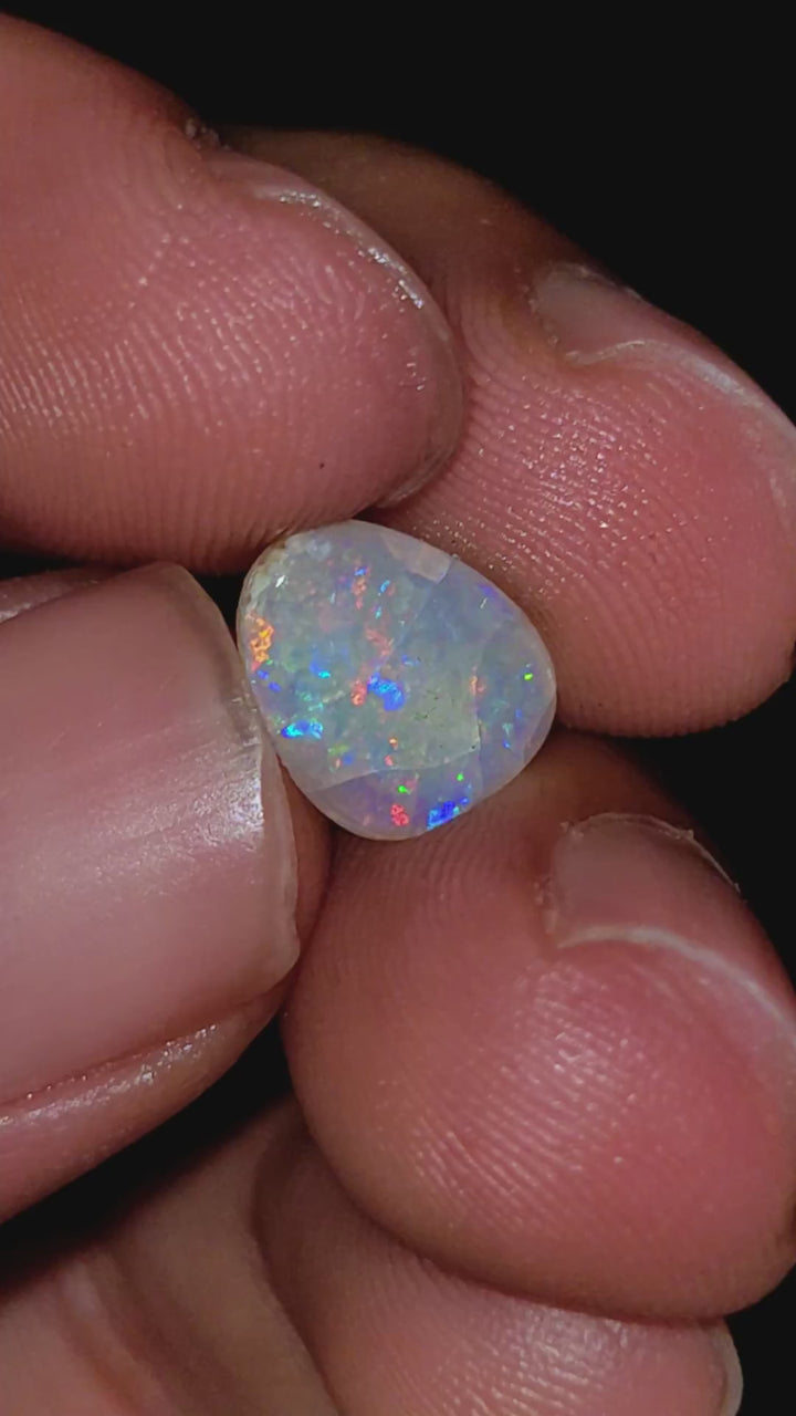 Natural Australian Opal Fancy Shape Cabochon Loose Gemstone For Making Jewelry 9X7X2 mm 1 Ct. OP-610