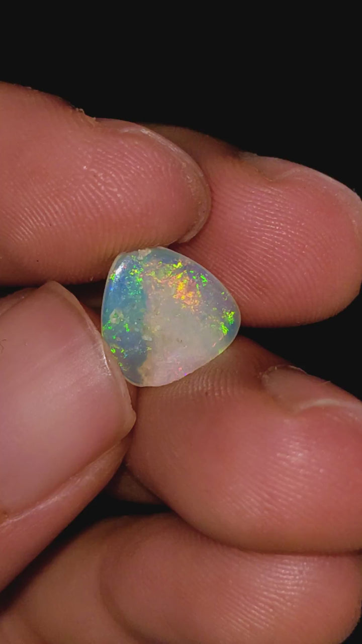 Natural Australian Opal Fancy Shape Cabochon Loose Gemstone For Making Jewelry 15X4X3 mm 1.5 Ct. OP-679