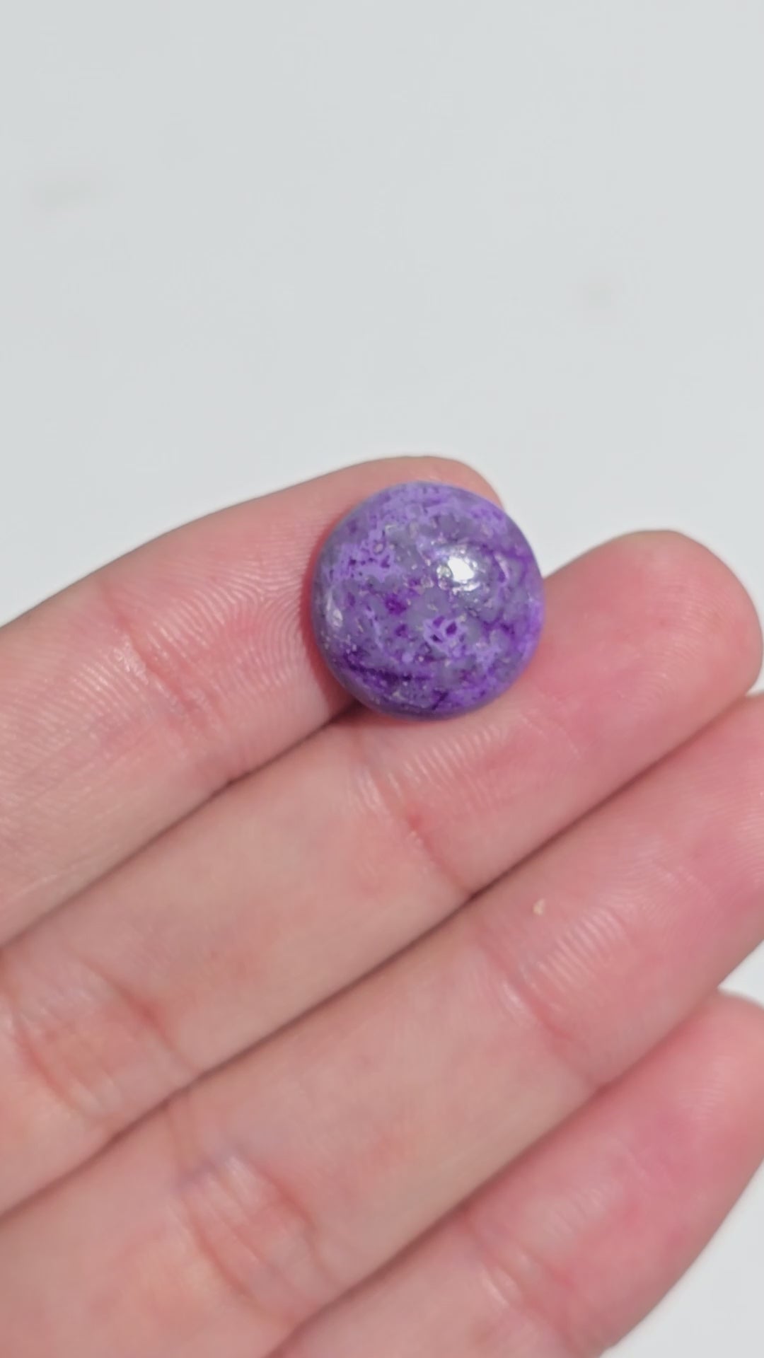 Sugilite Round Shape Cabochon Loose Gemstone For Making Jewelry 7.5 Ct. 14X14X4 mm Y-9326
