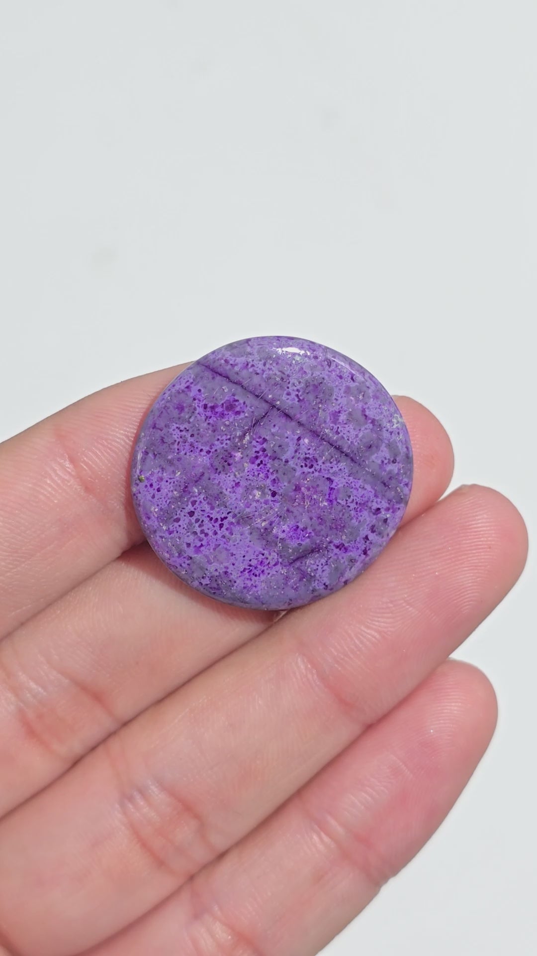 Sugilite Round Shape Cabochon Loose Gemstone For Making Jewelry 22 Ct. 28X28X3 mm Y-9304