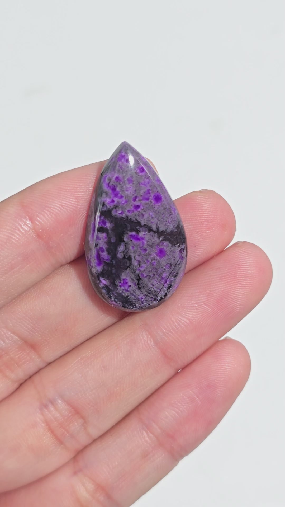 Sugilite Pear Shape Cabochon Loose Gemstone For Making Jewelry 25 Ct. 30X18X5 mm Y-9324