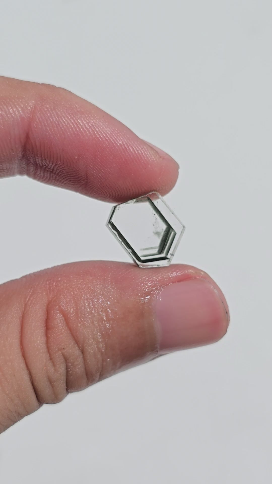 Green Phantom Quartz Fancy Shape Slice Loose Gemstone For Making Jewelry 4 Ct. 12X9X3 mm Y-9365