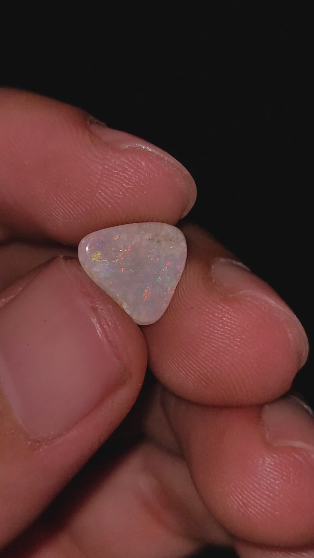 Natural Australian Opal Triangle Shape Cabochon Loose Gemstone For Making Jewelry 9X9X3 mm 1.5 Ct. OP-701