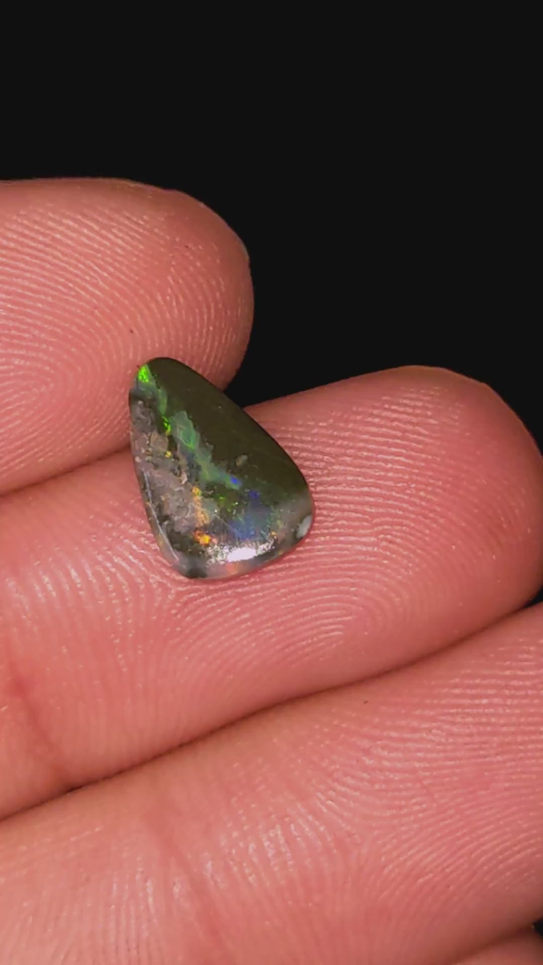 Natural Australian Opal Pear Shape Cabochon Loose Gemstone For Making Jewelry 16X13X1 mm 2.5 Ct. OP-672