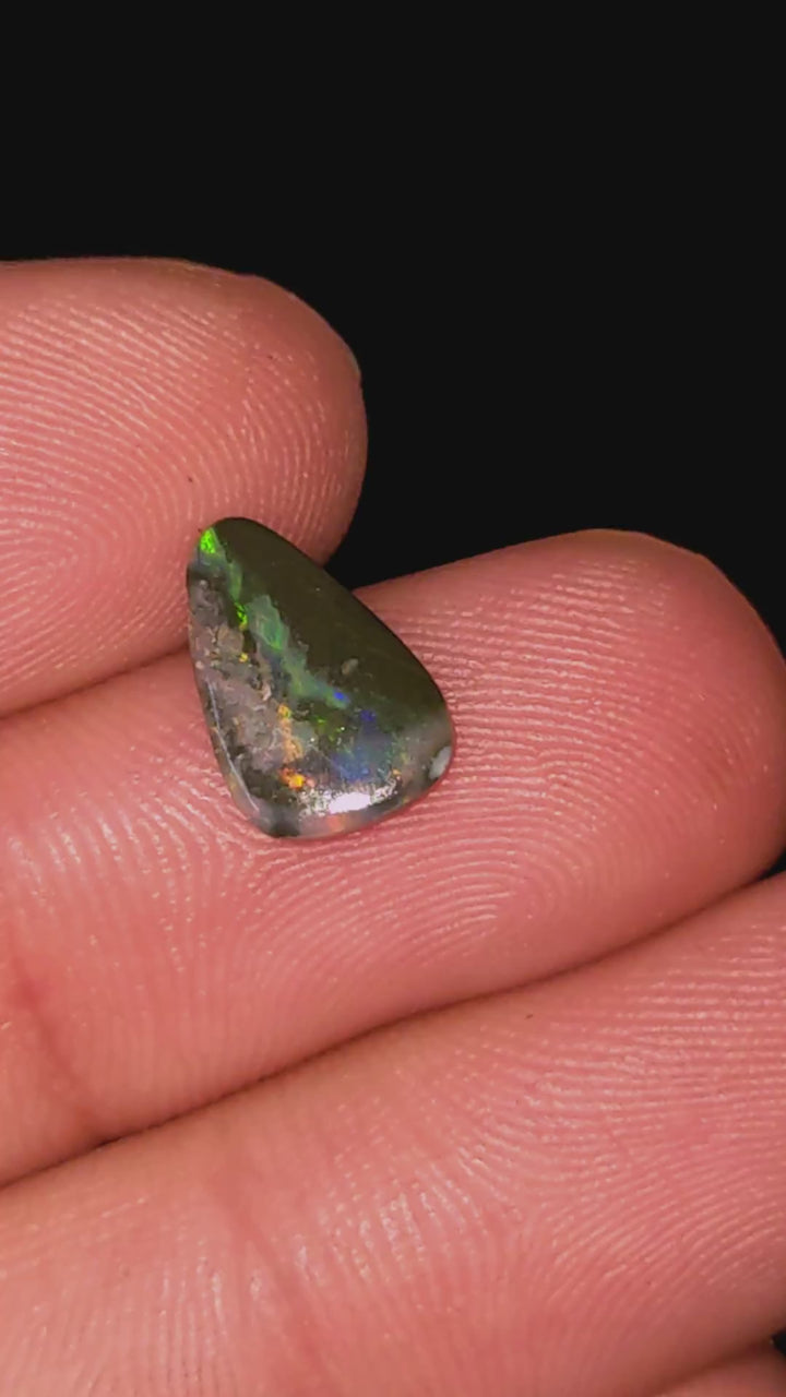 Natural Australian Opal Pear Shape Cabochon Loose Gemstone For Making Jewelry 16X13X1 mm 2.5 Ct. OP-672