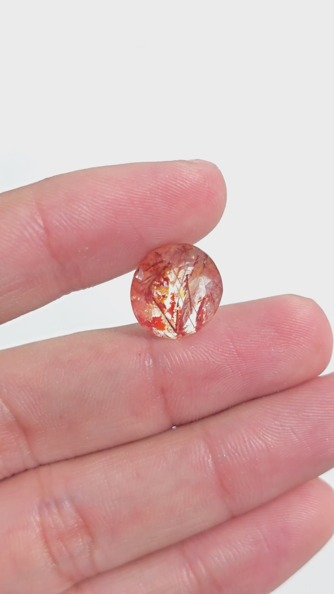 Quartz With Iron Inclusion Round Shape Cut Stone Loose Gemstone For Making Jewelry 6 Ct. 13X12X6 mm Y-9405