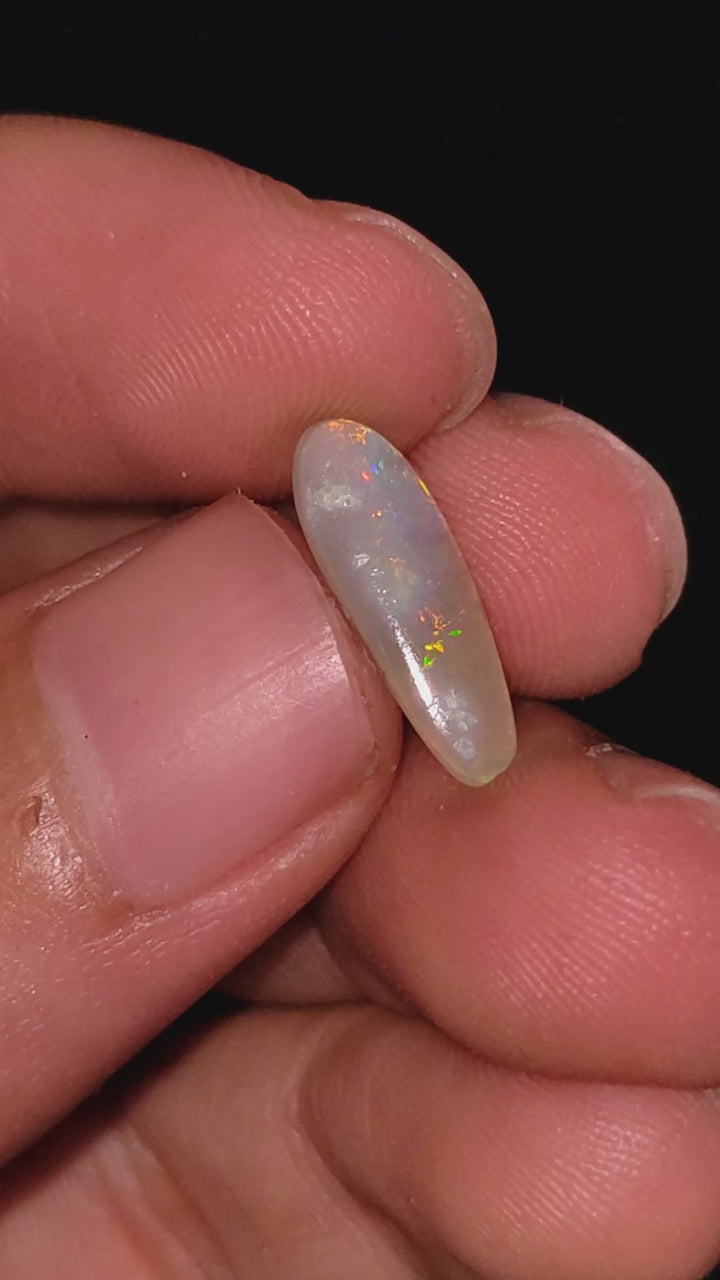 Natural Australian Opal Fancy Shape Cabochon Loose Gemstone For Making Jewelry 15X5X1 mm 1 Ct. OP-728