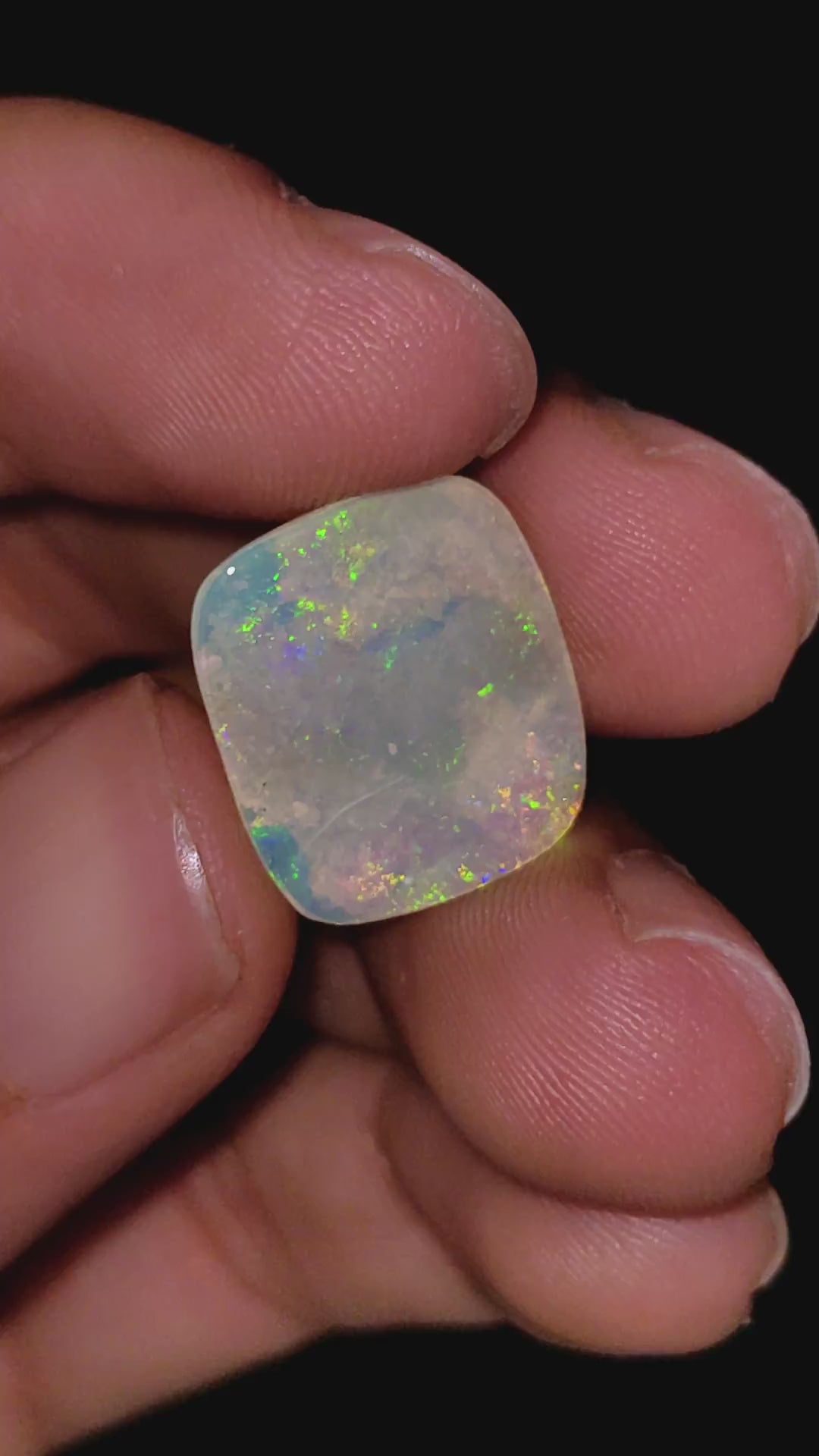 Natural Australian Opal Radiant Shape Cabochon Loose Gemstone For Making Jewelry 15X13X2 mm 3.5 Ct. OP-647