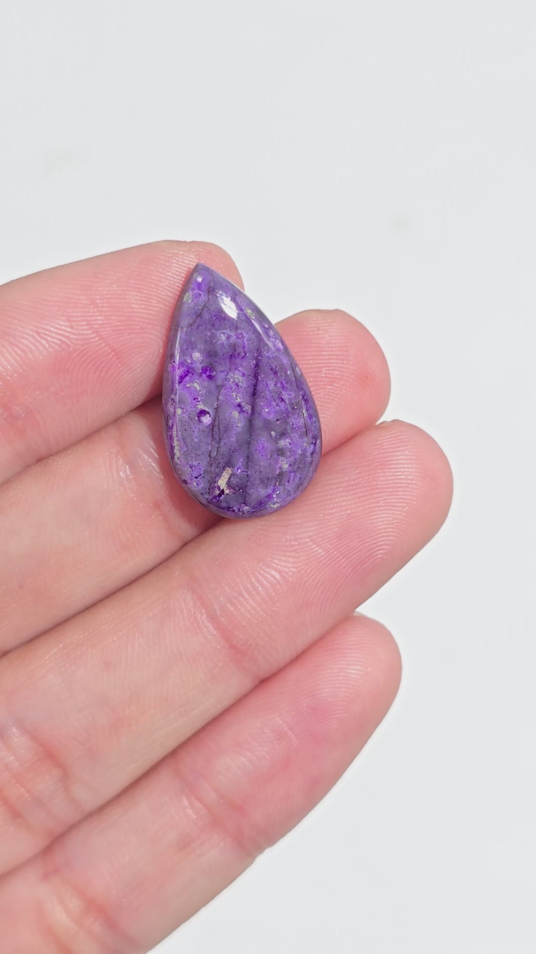 Sugilite Pear Shape Cabochon Loose Gemstone For Making Jewelry 9.5 Ct. 23X14X4 mm Y-9338