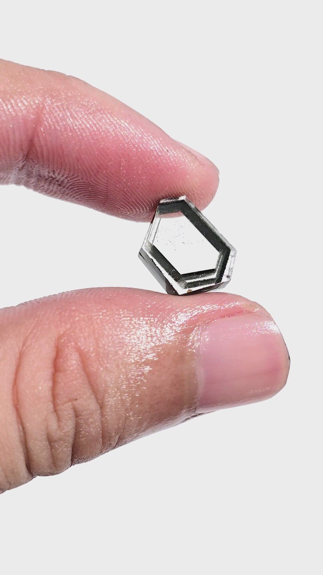 Green Phantom Quartz Fancy Shape Slice Loose Gemstone For Making Jewelry 4 Ct. 12X9X4 mm Y-9352